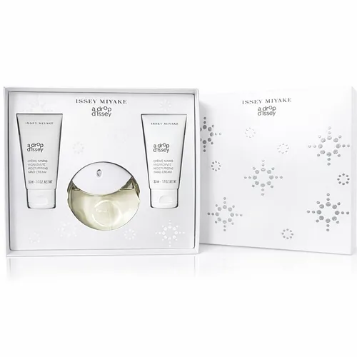 Issey Miyake A Drop d`Issey Eau de Parfum & Handcreme Set - Damenparfum mit 50 ml Eau de Parfum und 2 x 50 ml Handcreme, ideal für luxuriöse Pflege und Duftpflege unterwegs.