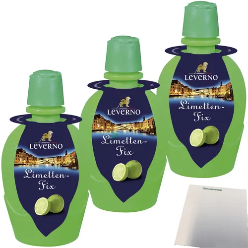 Leverno Limetten-Fix aus Italien 3er Pack 3x100ml Flasche usy Block