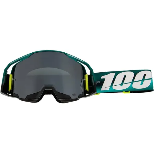 100% Armatic Goggles Polarity mit Spiegel-Silberlinse - Hochwertige Motorradbrille mit polarisierten Spiegel-Silberlinsen, ideal für optimalen Sichtschutz und Stil beim Fahren.