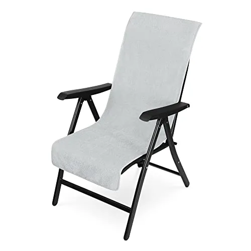 JEMIDI Frottee Schonbezug Gartenstuhl - 100% Baumwolle - Gartenmöbelauflagen, waschmaschinenfest und ideal für den Einsatz im Freien, schützt Deine Liege vor Schmutz und bietet zusätzlichen Komfort.
