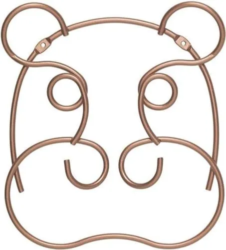 METALTEX 370102000 Safari Wandgarderobe Hippo 24 x 28 cm in kupfer von Metaltex