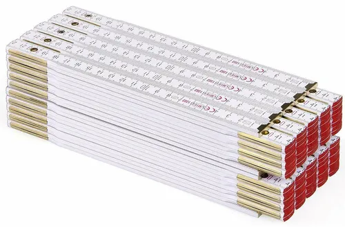 PERFEKT Zollstock 2m Weiß von Metrie