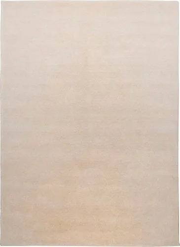 THEKO Wollteppich Nakarta 1, handgeknüpft aus reiner Wolle - Kurzflor-Teppich aus hochwertiger Schurwolle, handgeknüpft und in edlen Uni-Farben, ideal für moderne Wohnräume mit einem Hauch von Luxus.