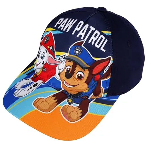 sarcia.eu Paw Patrol Chase, Marshall Marineblaue Baseballmütze für Jungen für den Sommer, verstellbare Baseballmütze (DE/NL/SE/PL, Numerisch, 54, 55, Paw Patrol Chase Marshall)