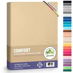 leevitex® Spannbettlaken Premium Topper in oliv von Leevitex