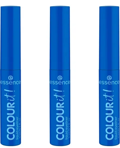 Essence Eyeliner COLOUR it! liquid eyeliner, 3-tlg., Präzise Pinselspitze für müheloses Zeichnen definierter Linien.