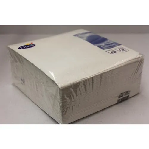 Duni Dinner-Servietten 4lagig Tissue geprägt Uni weiß, 40 x 40 cm, 50 Stück