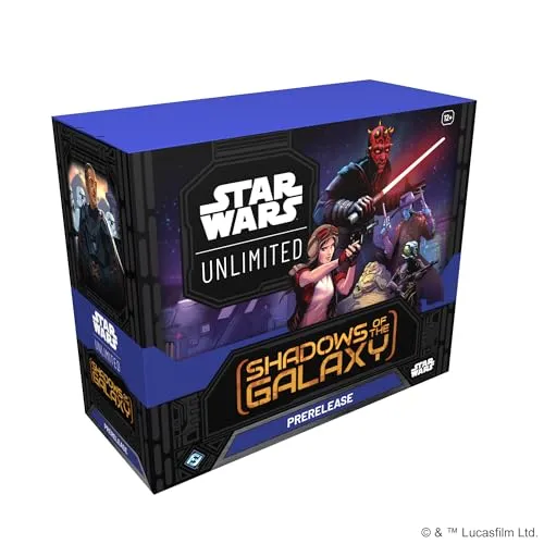 Star Wars: Unlimited - Shadows of the Galaxy (Prerelease-Box) - Gesellschaftsspiel mit 6 Boostern und exklusiven Promo-Karten. Ideal für den Einstieg in das Trading Card Game und Teilnahme an Prerelease-Turnieren.