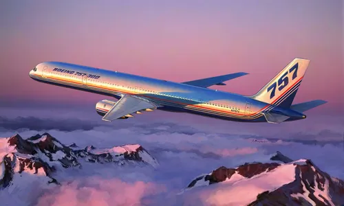 Zvezda 7041 - 1/144 Boeing 757-300 Passagierflugzeug - Kunststoff Modellbausatz im Maßstab 1:144, ideal für Flugzeugliebhaber und Bastler, die ein detailgetreues Modell bauen möchten.