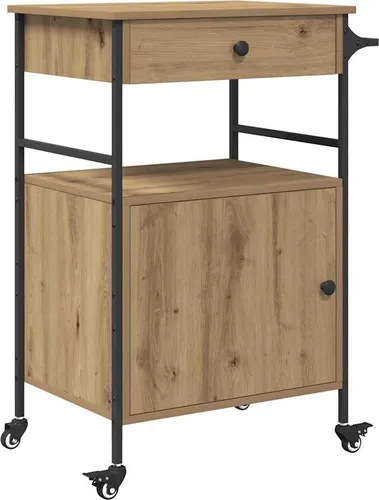 vidaXL Küchenwagen Artisan-Eiche 56x43x89,5 cm