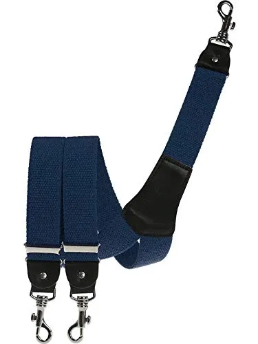 Harrys-Collection Herren extra starker Hosenträger mit Karabinerhaken, Größen:120 cm, Farben:blau