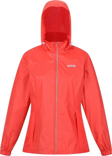 Regatta Damen Regenjacke Corinne IV, Wasserdicht, Pfirsich, Größe 36 - Funktionale, wasserdichte Regenjacke für Damen von Regatta, leicht verstaubar in der Seitentasche. Ideal für Outdoor-Aktivitäten, mit reflektierenden Streifen für bessere Sichtbarkeit. Atmungsaktiv und mit Netzinnenfutter für hohen Tragekomfort.