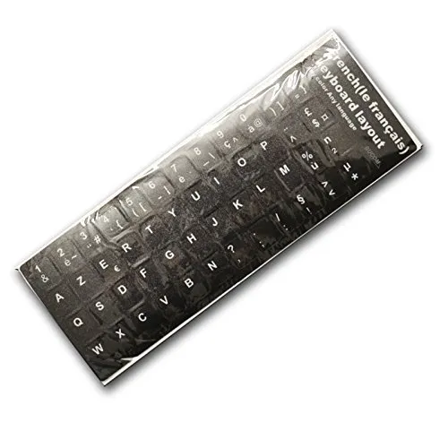 Bucom Französische Tastatur Aufkleber Layout für Notebook PC Laptop Keyboard Stick French