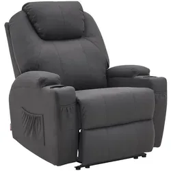 MCombo Relaxsessel 7061 - Elektrischer Massagesessel mit Liegefunktion - Sessel mit 8 Vibrationspunkten für eine entspannende Massage, inklusive Heizfunktion und verstellbarer Rückenlehne für optimalen Komfort zuhause.