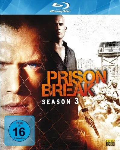 Prison Break - Season 3 [Blu-ray] - Spannende Fortsetzung der Kultserie, freigegeben ab 16 Jahren, ideal für Fans von packenden Thrillern.