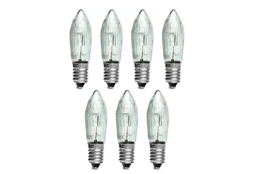 SIKORA Schwibbogen E7 LED Ersatzbirnen 10-55V 0,1W E10 7er Set