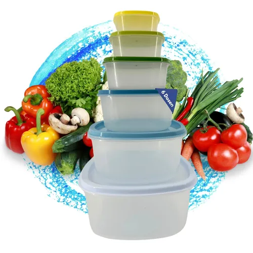 Dosen Frischhaltedosen Set Frischhaltedose mit Deckel Kunststoff Vorratsdosen 6