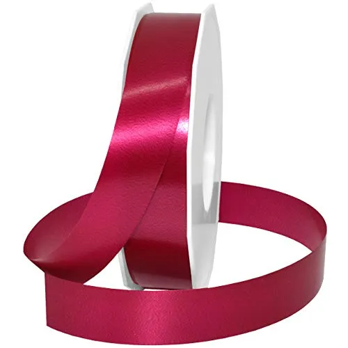 PRÄSENT C.E. PATTBERG Geschenkband Bordeaux, 91 Meter Ringelband 25 mm zum Basteln, Dekorieren & Verpacken von Geschenken zu jedem Anlass