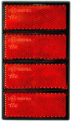 Reflektor Katzenauge Rückstrahler 4er Streifen mit Prüfzeichen HR Art. 11040