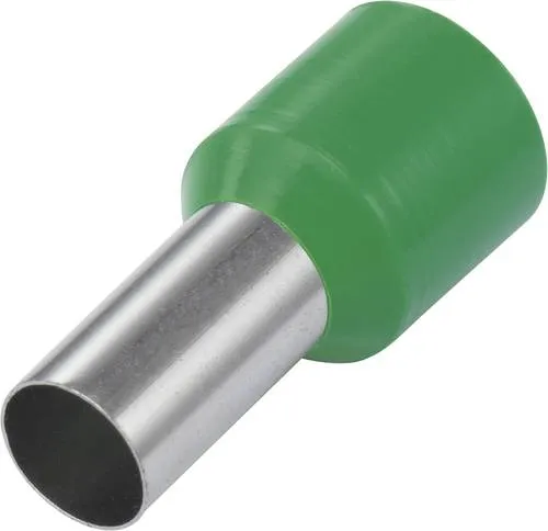 TRU COMPONENTS 1572423 Aderendhülse 16mm² Teilisoliert Grün 100St.