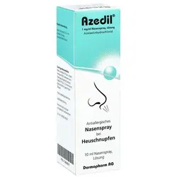 Azedil Nasenspray 1 mg/ml - Praktisches Nasenspray zur Linderung von Symptomen bei saisonalen Allergien. Mit einfacher Anwendung für Erwachsene und Kinder ab 6 Jahren.