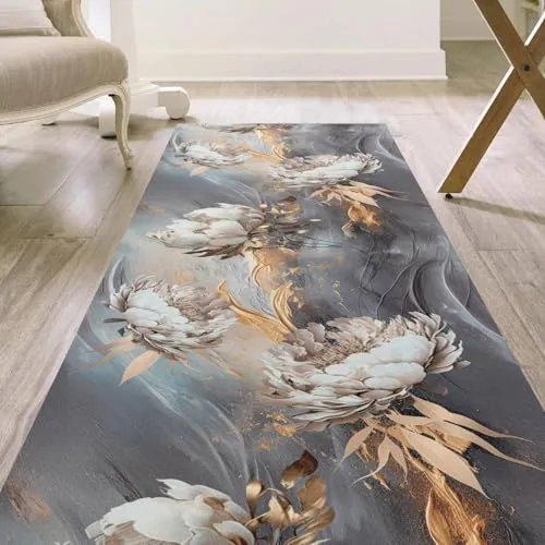 ANRO Küchenläufer Teppichläufer abwaschbar Läufer Flur rutschfest pflegeleicht Elysium 180 x 52 cm