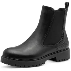 TAMARIS Chelseaboots Damen Gr. 40 schwarz - Klassische Chelseaboots aus Leder und Lederimitat mit gepolsterter Innensohle für hohen Tragekomfort. Ideal für stilvolle Outdoor-Aktivitäten.