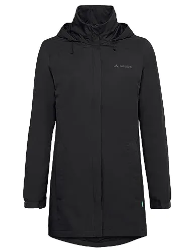 VAUDE Damen Women's Escape Parka Jacke, Schwarz, 42 EU - Funktionsjacken: Wasserdicht mit Ceplex Active Membran, verstellbarer Kapuze und atmungsaktivem Futter – ideal für Outdoor-Aktivitäten und nachhaltige Mode.