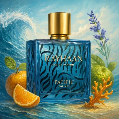 Rayhaan Pacific Eau de Parfum Spray 100 ml - Unisex - Frisches Eau de Parfum mit aquatischem Duftcharakter. Ideal für den täglichen Gebrauch in warmen Jahreszeiten. Inklusive 100 ml für langanhaltenden Genuss.
