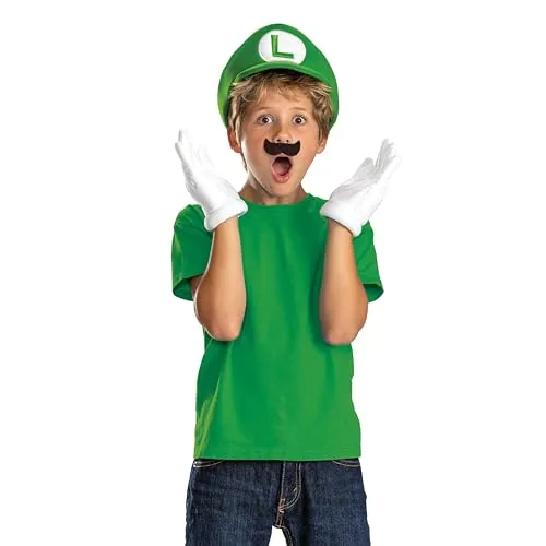 Super Mario Bros. – Luigi Kostüm-Accessoire-Set für Kinder