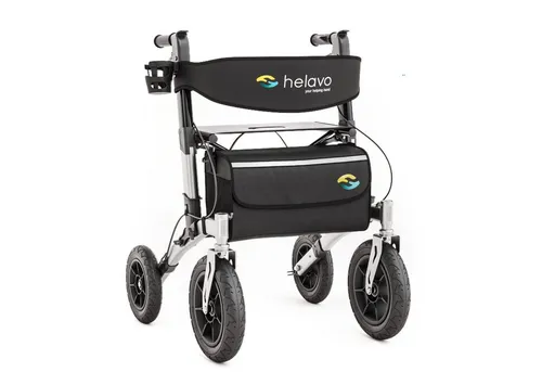 Helavo Rollator H1140 – Faltbarer Outdoor-Rollator mit großem Sitz