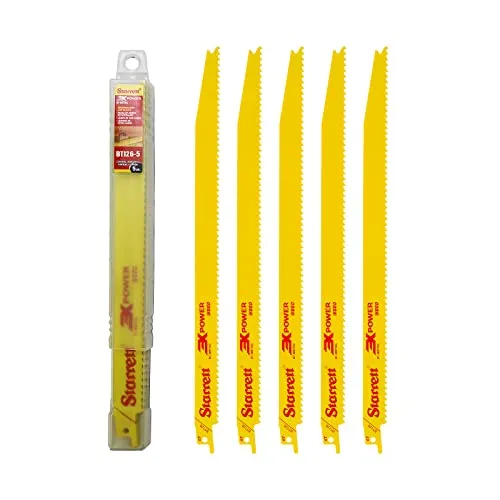 Starrett Holzschneiden Säbelsägeblätter 300 mm (12 Zoll) - 5er-Pack