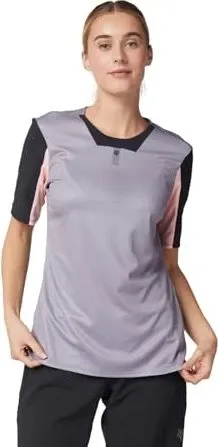 Fox Defend SS Damen Bikeshirt - Grau - M - Fahrradbekleidung, strapazierfähiges Material für optimalen Komfort und Bewegungsfreiheit beim Biken.