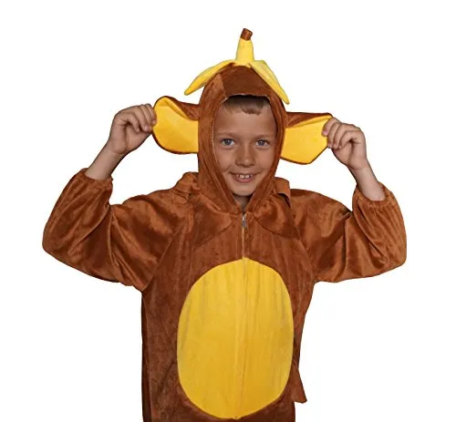 Schimpanse Karneval Kostüm Kinder Fasching extrem weich Gr. 128