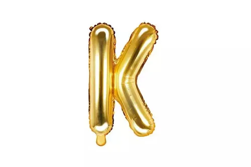 Balon fol.Litera K 35cm złoty 72168 PartyDeco 5902230772168