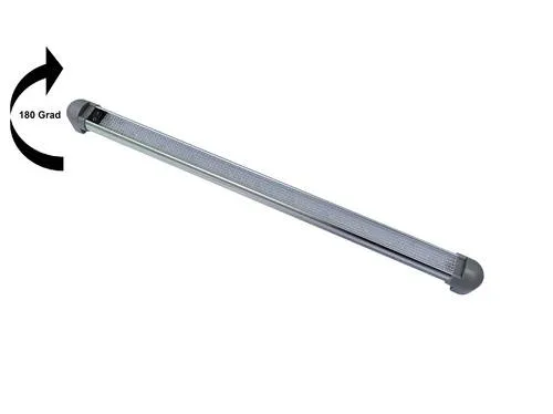IWH LED Innenraumleuchte 19302 - Schwenkbare LED Leuchte für 12V - Schließtechnik - Schwenkbare Aufbauleuchte mit kompakten Maßen (470 x 33 x 35mm) für flexible Lichtgestaltung im Innenbereich.