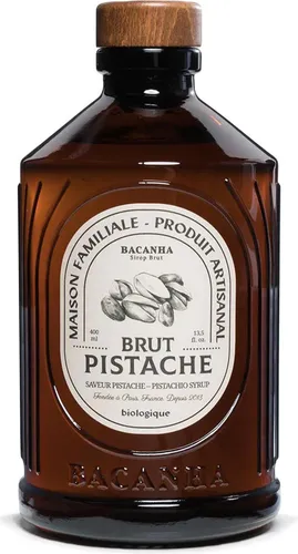 Bacanha Sirop Brut de Pistache 400ml – -Pistazien-Sirup mit -Rohrzucker