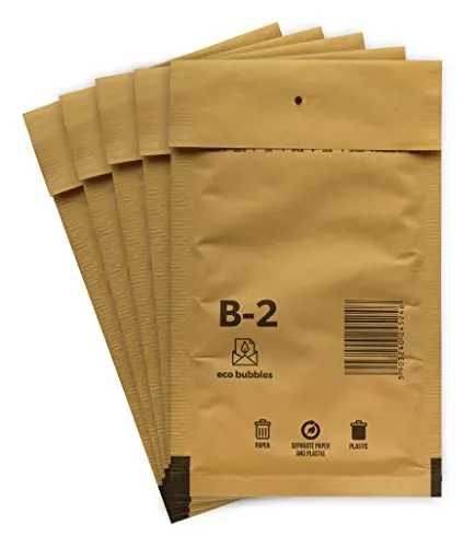 Versandtaschen Luftpolsterumschläge haftklebend Luftpolsterversandtaschen Luftpolstertaschen Gr. B/2 B2 braun (135mm x 225 mm) Umschläge gepolstert Polsterumschlag Taschen 100