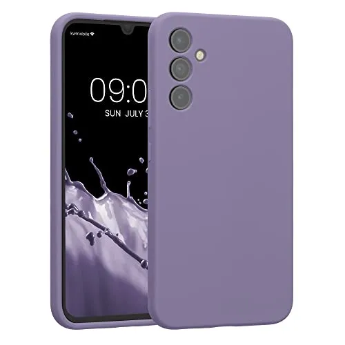 kwmobile Hülle kompatibel mit Samsung Galaxy A34 5G - Hülle Silikon gummiert - Handyhülle - Handy Case in Veilchen Lila