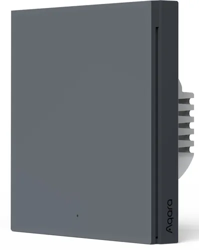 Smart Wall Switch H1 Single - Grey (No Neutral) - Smart Home Lichtschalter von Aqara, ohne Neutralleiter, ideal für die einfache Umrüstung in bestehenden Installationen.