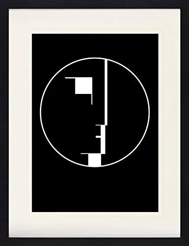1art1 Oskar Schlemmer Poster Staatliches Bauhaus, Logo, 1922 Gerahmtes Bild Mit Edlem Passepartout | Wand-Bilder | Im Bilderrahmen 80x60 cm
