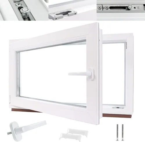 Kellerfenster Kunststofffenster weiß 85 x 40 cm von Framelux