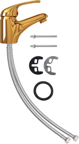 vidaXL Mischbatterie Golden 13x10 cm in gold von vidaXL