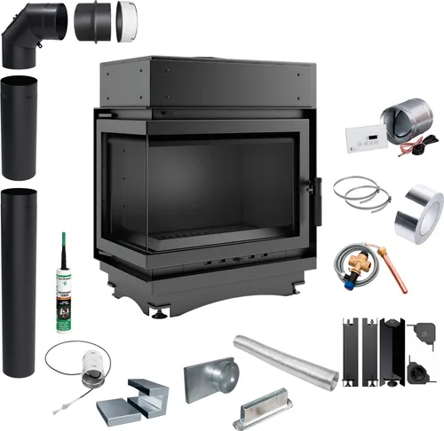 Produktbild Eckkamin Wasser KRATKI MAJA Links 8 kW mit Montageset