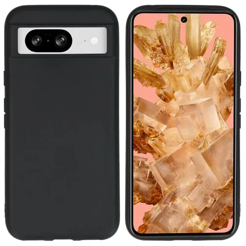 iMoshion Softcase,Backcover Hülle kompatibel mit Google Pixel 8a – Color Back Cover – Silikon Handyhülle Soft Case in Schwarz [Matt, Ultradünn, Anti-Rutsch]