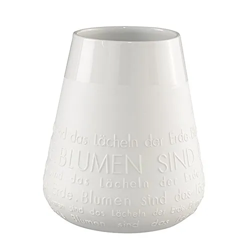 Räder Poesievase Lächeln 21 cm in weiß von Räder