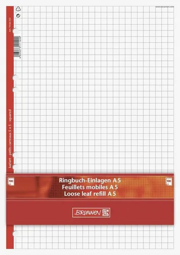 Ringbucheinlagen kariert A5 von Blöcke-Hefte