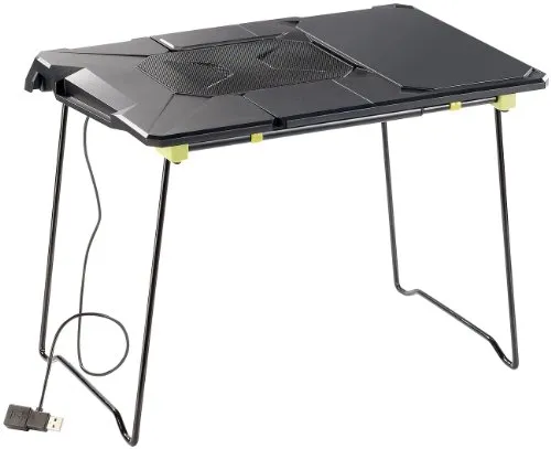 General Office Notebook Kühler: Ausziehbarer Notebooktisch mit Lüfter, 38-49 cm breit (Betttisch, Laptoptisch mit Lüfter, Klapptisch)