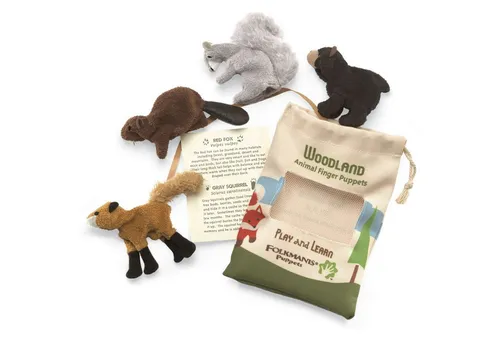 Folkmanis Handpuppen Fingerpuppe Folkmanis Fingerpuppen Spielset Waldtiere 2769 (Packung)