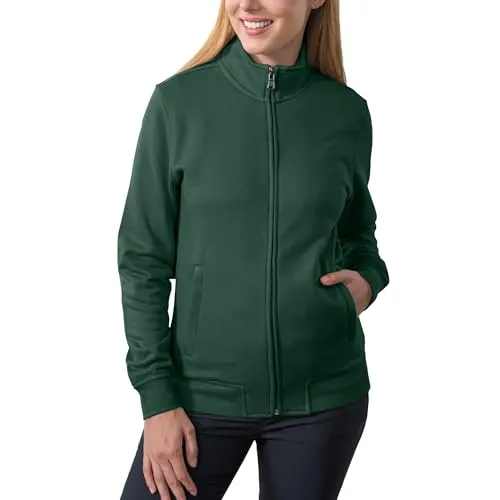 HRM Women’s Premium Full-Zip Sweat Jacket - bottlegreen - M - Funktionsjacken, stilvolle und langlebige Sweatjacke aus 70% Baumwolle und 30% recyceltem Polyester, antipilling und einlaufvorbehandelt für maximalen Komfort.